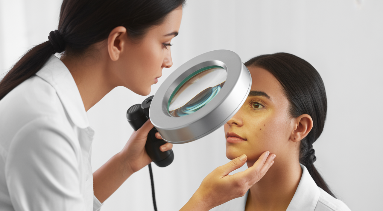 A person receiving a custom facial treatment, highlighting personalized skincare for radiant results.