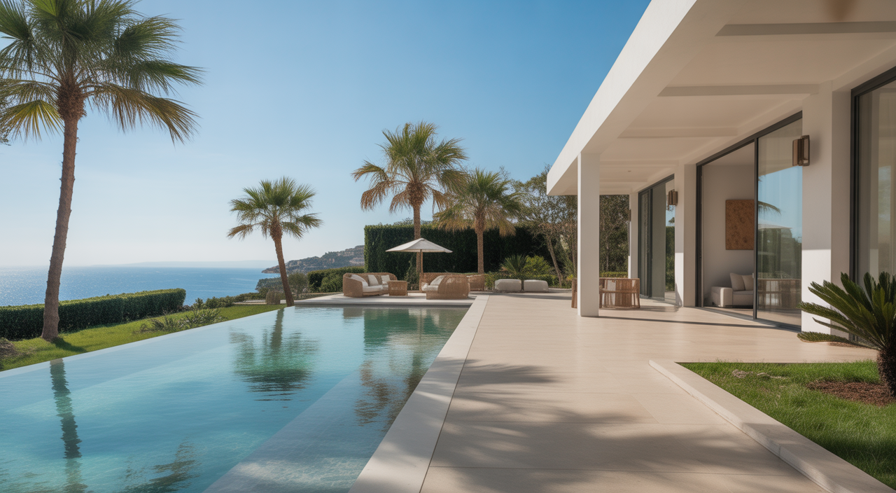 Luxury real estate broker advising an investor on high-value global property deals
